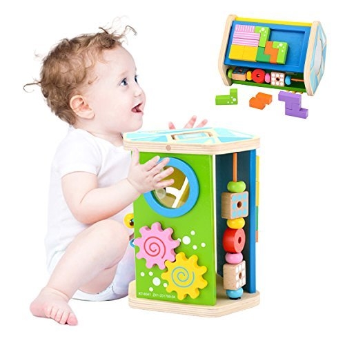 Joc din lemn  multifunctional Cilindru 6 in 1 Kidus [9]