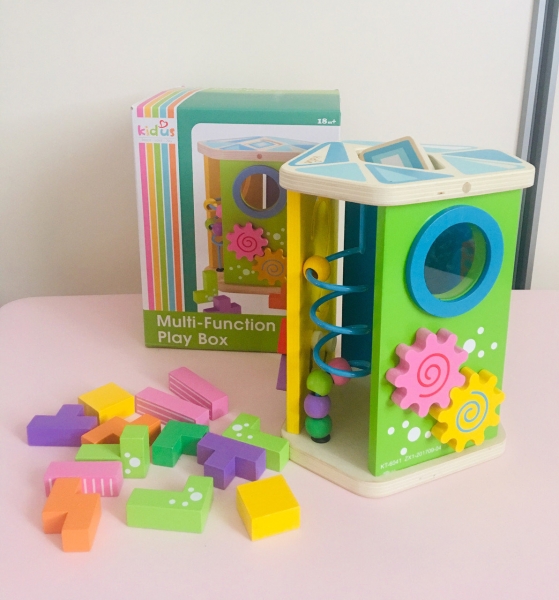 Joc din lemn  multifunctional Cilindru 6 in 1 Kidus [5]