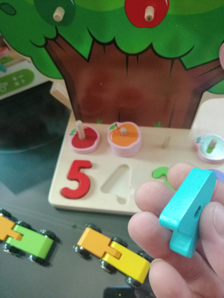 Joc din Lemn Pomul Multifunctional, Pista, Cifre si Fructe [6]