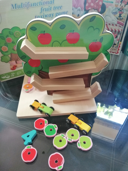 Joc din Lemn Pomul Multifunctional, Pista, Cifre si Fructe [5]