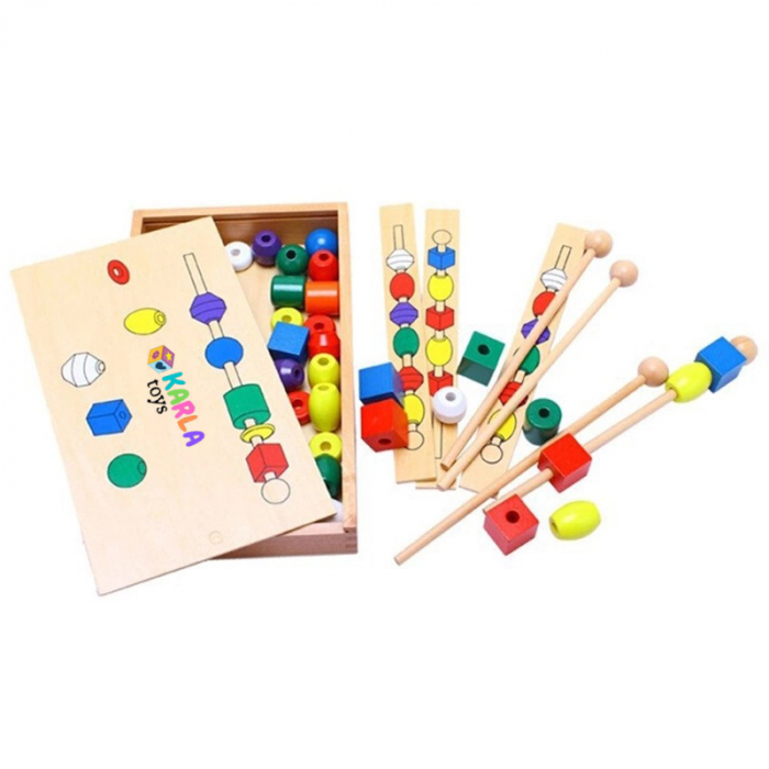 Joc Montessori Lemn Potriveste Formele  Geometrice si culorile [3]