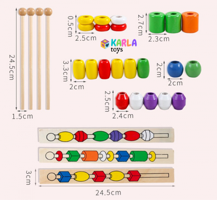 Joc Montessori Lemn Potriveste Formele  Geometrice si culorile [8]