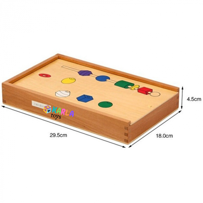 Joc Montessori Lemn Potriveste Formele  Geometrice si culorile [7]