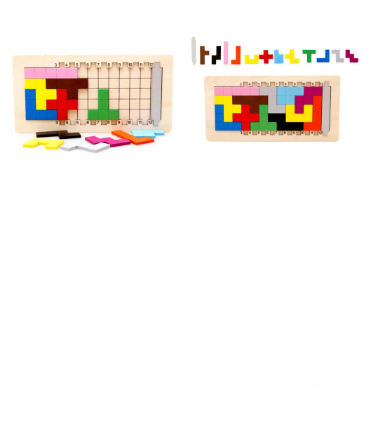 Joc din Lemn Puzzle Tetris - Tangram 3D [6]