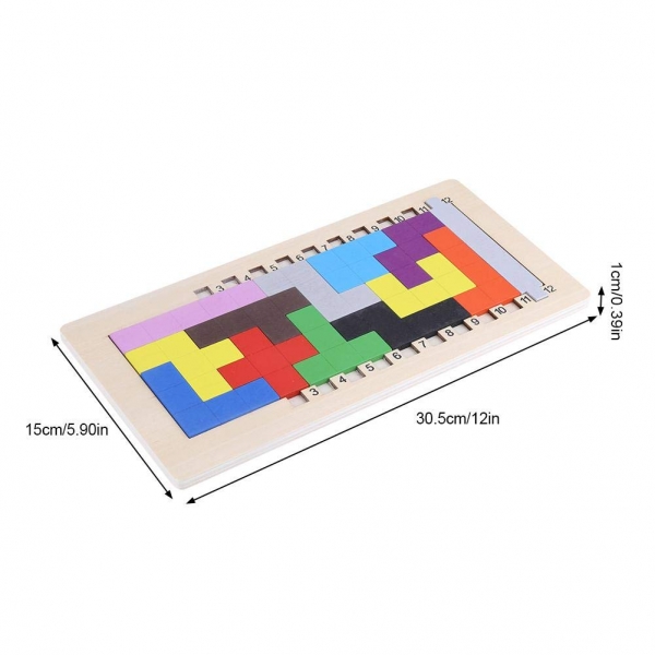 Joc din Lemn Puzzle Tetris - Tangram 3D [2]