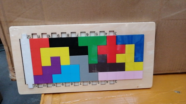 Joc din Lemn Puzzle Tetris - Tangram 3D [7]