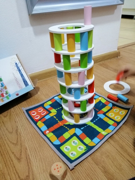 Joc din lemn Stivuire Turnul colorat Pisa Tower Jenga [13]