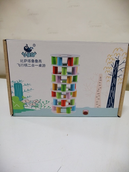 Joc din lemn Stivuire Turnul colorat Pisa Tower Jenga [14]