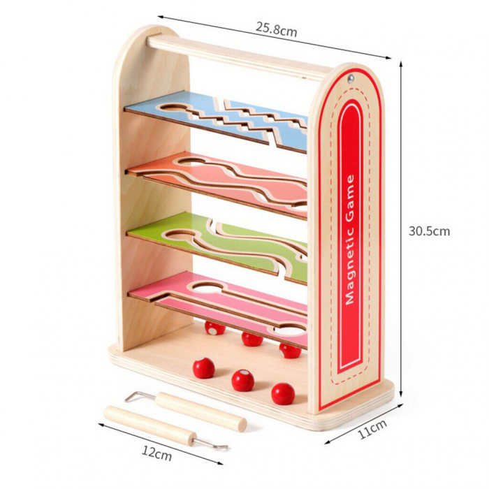 Joc Lemn Interactiv Circuit cu Bile Magnetic Joc magnetic [7]