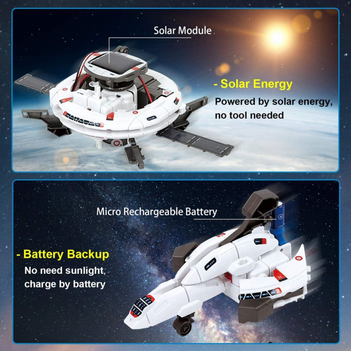 Joc Educativ Kit Solar 6 in 1 Nava Spatiala - Set STEM pentru Copii [3]