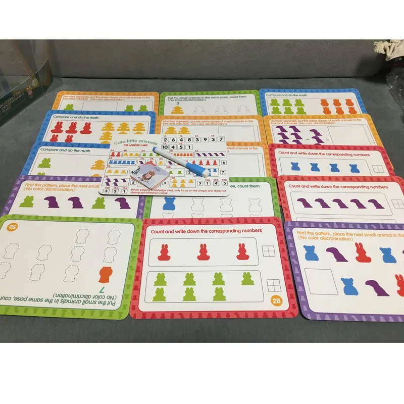 Joc Educativ Matematica Montessori cu Carduri si Animale [2]