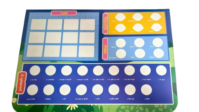 Joc educativ Micul meu Calendar – Plansa cu ceas, anotimpuri, zile si vreme, limba romana [4]