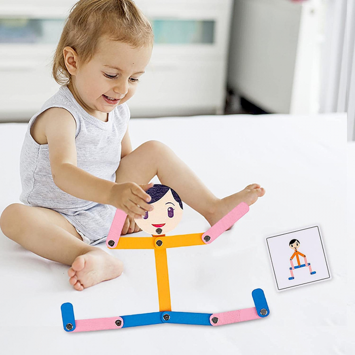 Joc Educativ Montessori din lemn Structura Corpului Uman [3]