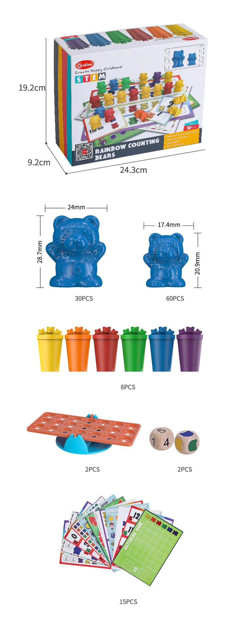 Joc Educativ  Sortare Culori Montessori STEM Onshine Ursuleti Colorati [6]