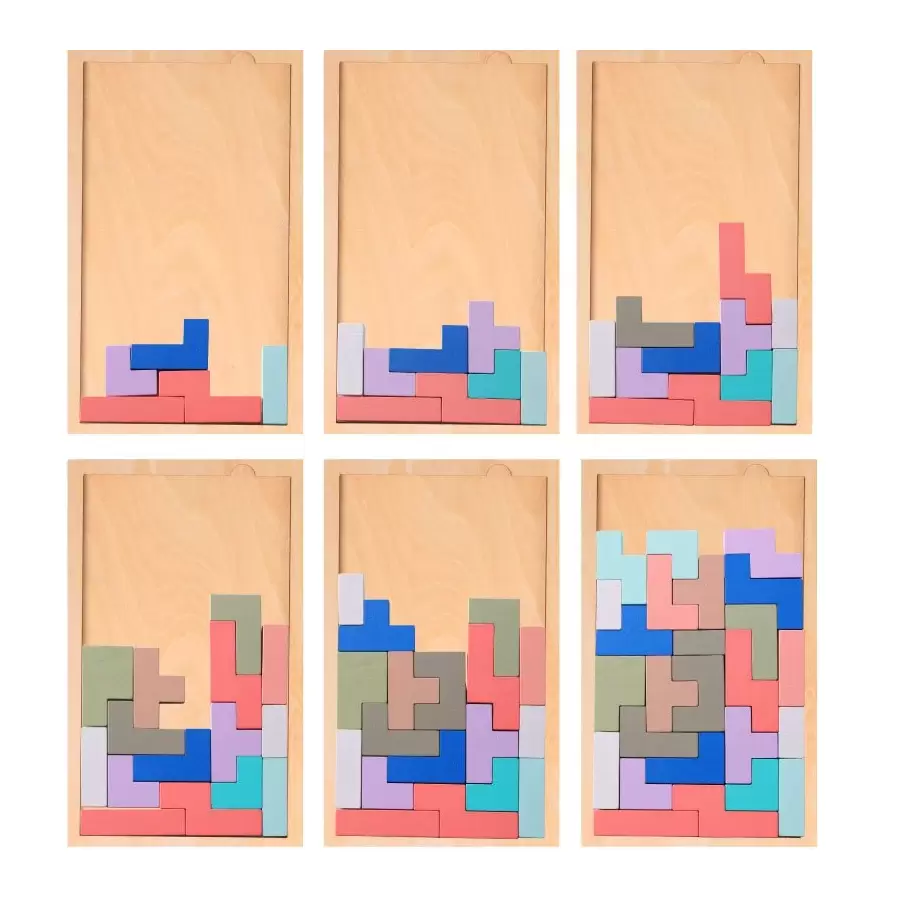 Joc Educativ tip Montessori din Lemn 5 Functii Various Puzzle Toy [2]