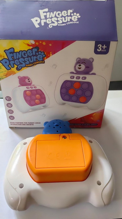 Joc interactiv Push Bubble Consola Quick Push Bear Alb cu Albastru [3]