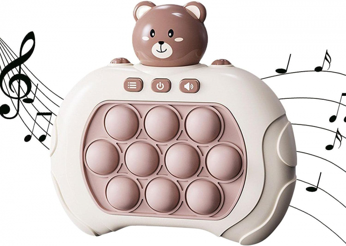 Joc interactiv Push Bubble Consola Quick Push Ursuletul Alb cu maro [3]