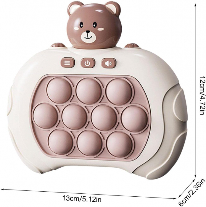 Joc interactiv Push Bubble Consola Quick Push Ursuletul Alb cu maro [4]