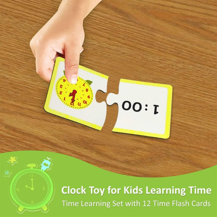Joc Lemn Educativ Montessori Invatam Ceasul [4]