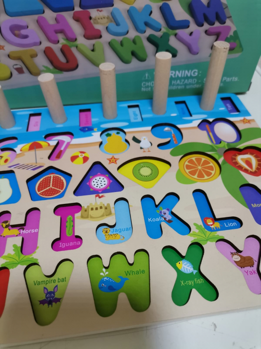 Joc din lemn montessori Litere si Cifre 6 in 1 [8]