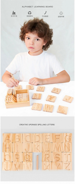 Joc Montessori din Lemn Placute Litere [4]