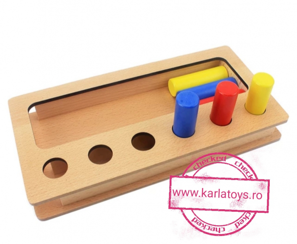 Joc Lemn Montessori Sortator Peg Box - Joc Lemn Sortator Pioni. [5]