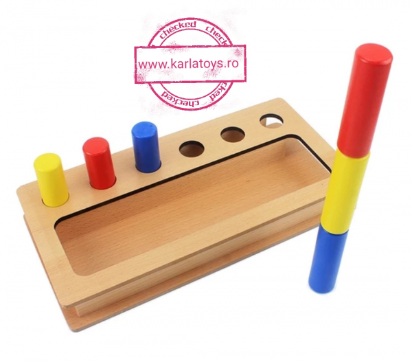 Joc Lemn Montessori Sortator Peg Box - Joc Lemn Sortator Pioni. [3]