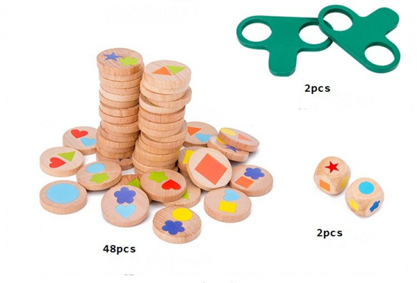 Joc lemn montessori puzzle potrivire forme [10]