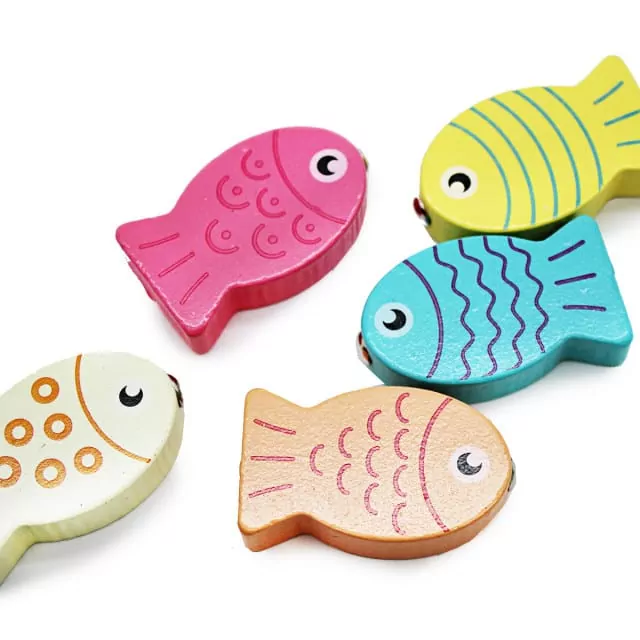 Joc magnetic 4 in 1, pescuit, sortare culori, Montessori [3]