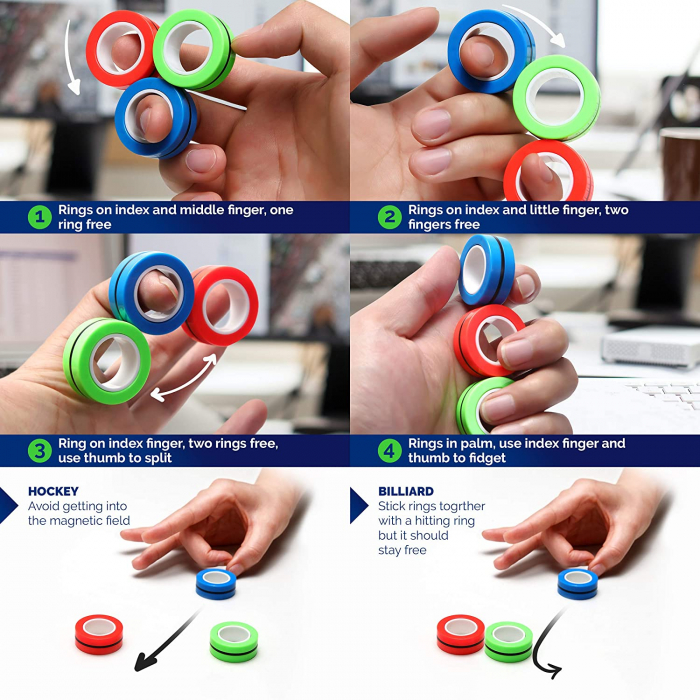 Set 3 buc Joc antistres Inel Magnetic - Magnetic Ring [12]
