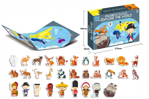 Joc Magnetic Puzzle - Planse si Piese Magnetice [3]