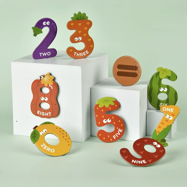 Joc Magnetic Set Numere Magnetice in forma de Fructe Mideer [3]