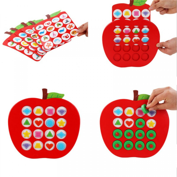 Joc din lemn memorie potrivire Apple [9]
