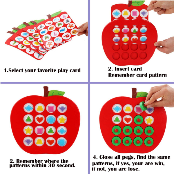 Joc din lemn memorie potrivire Apple [4]