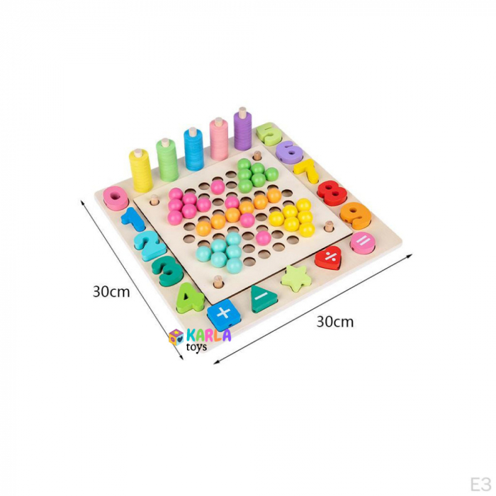 Joc Montessori Puzzle Pescuit Magnetic Sortator Peg Board [5]