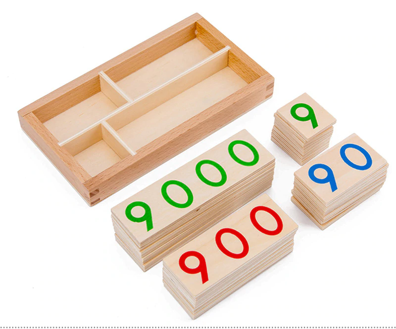 Joc Montessori din Lemn cifre 1 - 9000 [2]