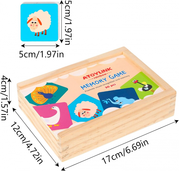 Joc Montessori din Lemn – Potrivire a Animalelor & Invatare Interactiva [3]