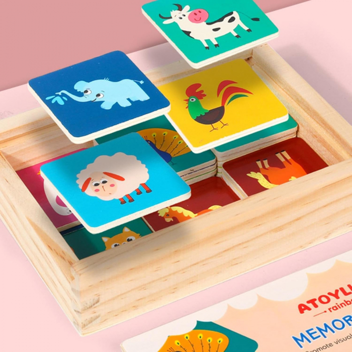 Joc Montessori din Lemn – Potrivire a Animalelor & Invatare Interactiva [5]