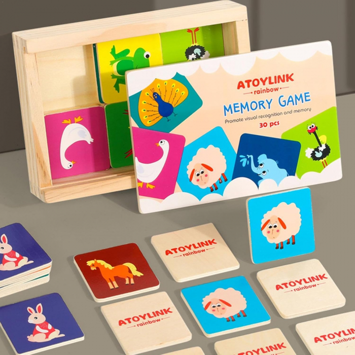 Joc Montessori din Lemn – Potrivire a Animalelor & Invatare Interactiva [2]