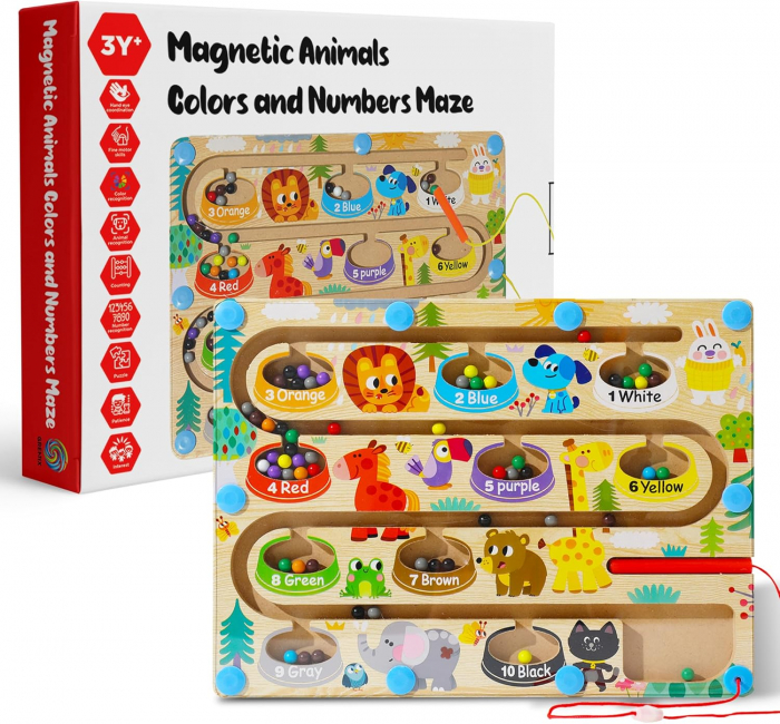 Joc Montessori Magnetic – Potrivire Culori & Numere [4]