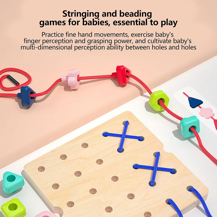Joc Montessori Puzzle Mozaic Sortare Culori Forme Geometrice [6]
