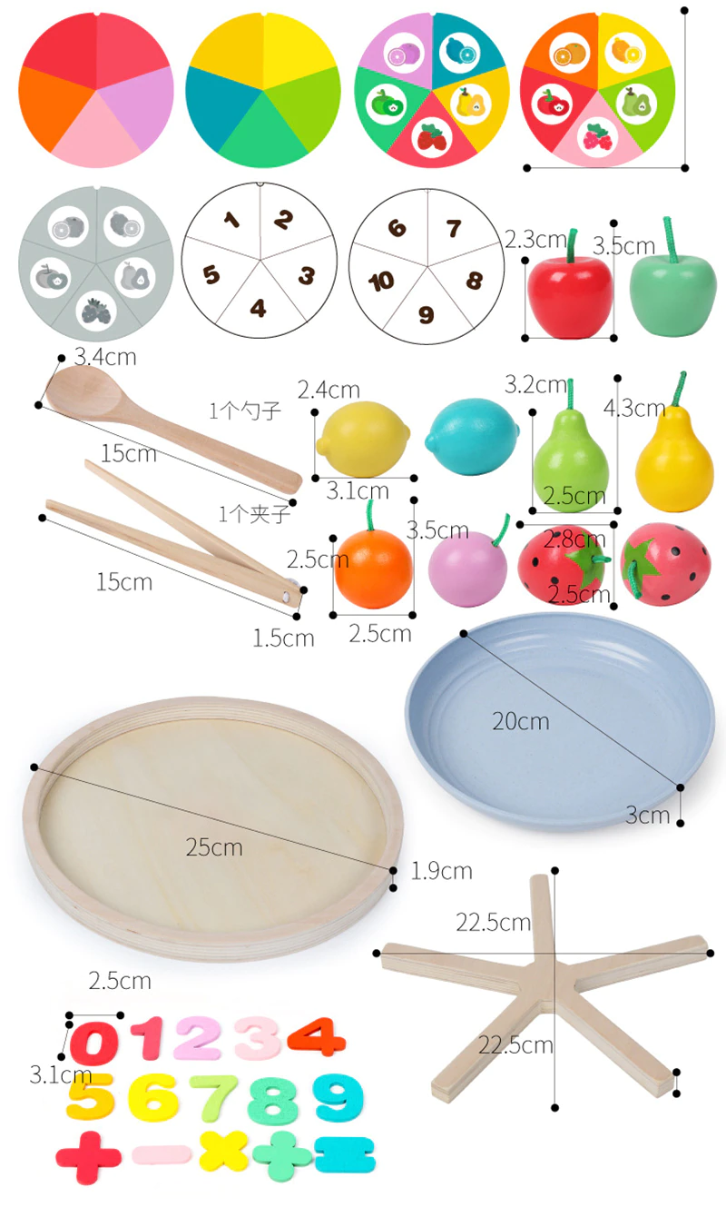 Joc Montessori Sortare Culori si Fructe [8]
