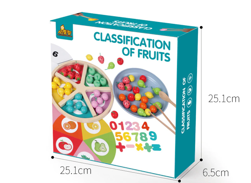 Joc Montessori Sortare Culori si Fructe [9]