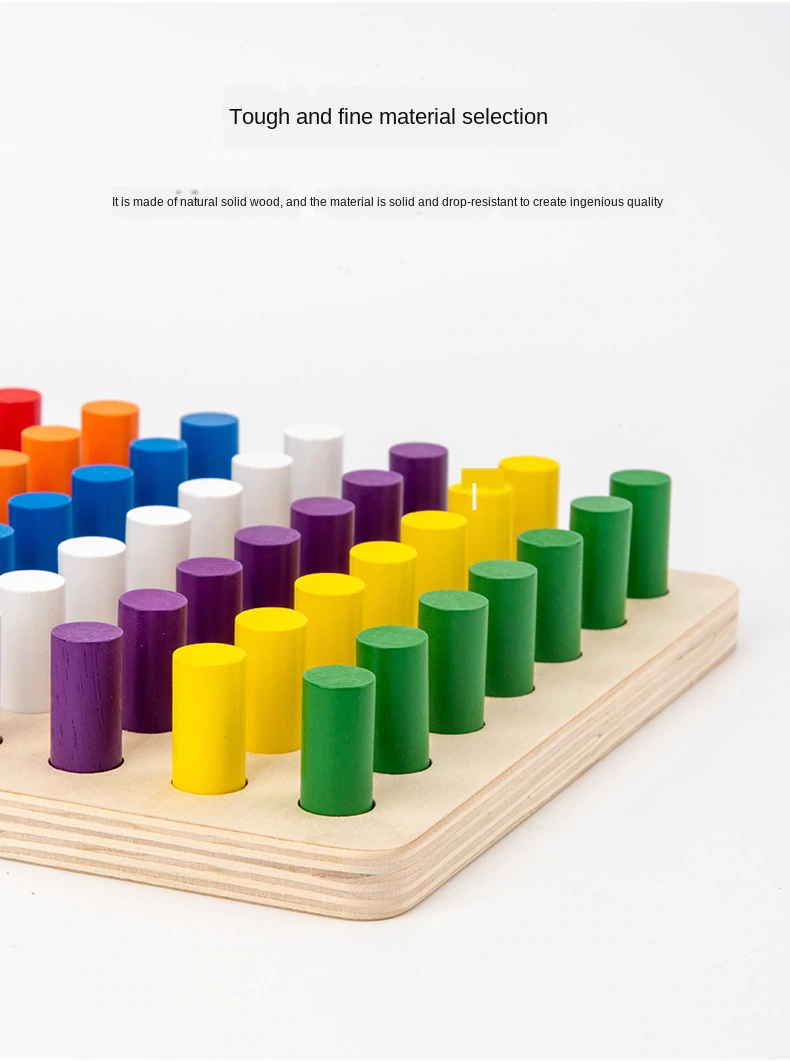 Joc Montessori din lemn senzorial invatam culorile Stick Color [9]