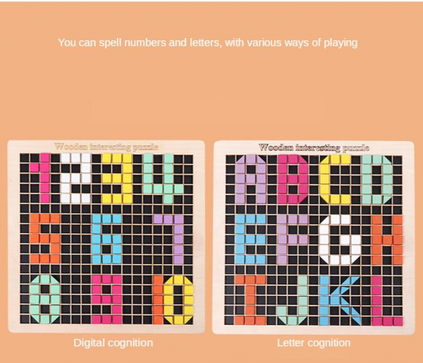 Joc din lemn mozaic din lemn Puzzle mozaic 370 de piese [4]
