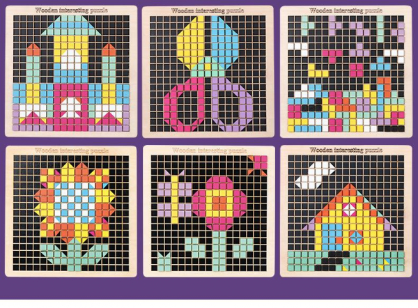 Joc din lemn mozaic din lemn Puzzle mozaic 370 de piese [5]