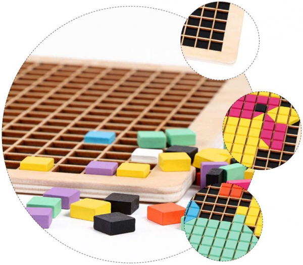 Joc din lemn mozaic din lemn Puzzle mozaic 370 de piese [7]
