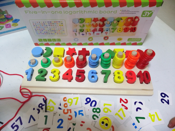 Joc din Lemn numere 5 in 1 - Joc Lemn Operati matematice [4]
