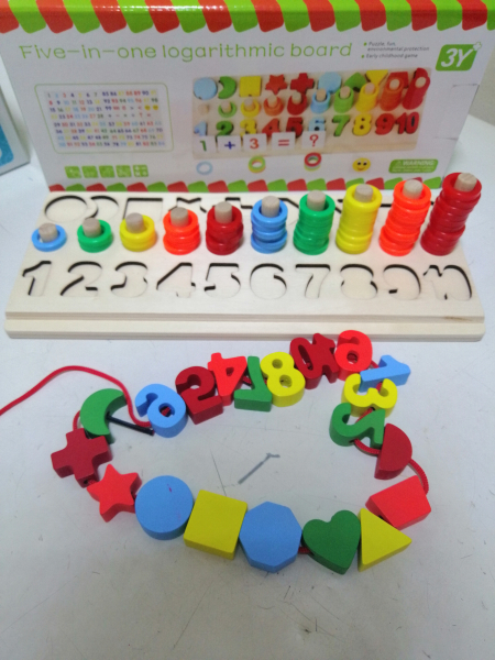 Joc din Lemn numere 5 in 1 - Joc Lemn Operati matematice [2]