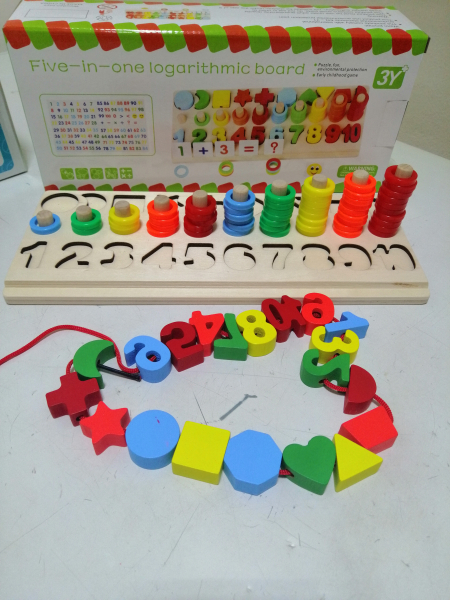 Joc din Lemn numere 5 in 1 - Joc Lemn Operati matematice [3]